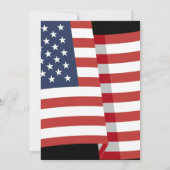 Invitation Feu rouge blanc et bleu patriotique 4 juillet (Dos)