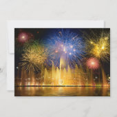 Invitation Feu Rouge simple nouvel an (Dos)