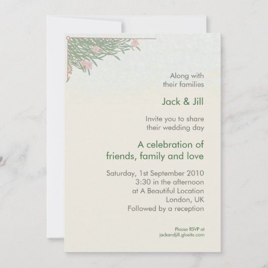 Invitation Feuillage 5x7 (Devant)