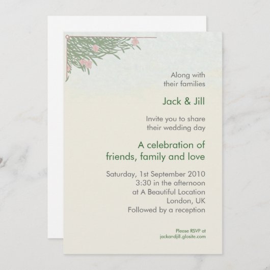 Invitation Feuillage 5x7 (Devant / Derrière)