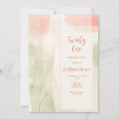 Invitation Feuillage Aquarelle (Devant)