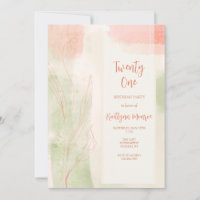 Invitation Feuillage Aquarelle