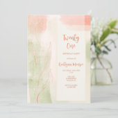 Invitation Feuillage Aquarelle (Debout devant)