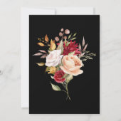 Invitation Feuillage Automne Couleurs Noir Surprise Anniversa (Dos)