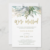 Invitation Feuillage Chic | Nous sommes mariés (Devant)