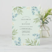 Invitation Feuillage Ciel Mousse de Mer Eucalyptus Gris Maria (Debout devant)