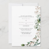 Invitation Feuillage & Coton Mariage Moderne (Devant)