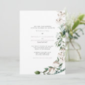 Invitation Feuillage & Coton Mariage Moderne (Debout devant)