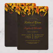 Invitation Feuillage d'automne (Devant / Derrière)