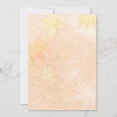 Invitation Feuillage d'automne artistique Mariage moderne (Dos)