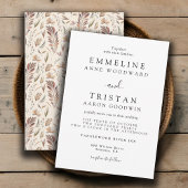 Invitation Feuillage d'automne de Boho | Mariage botanique