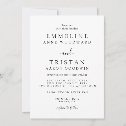 Invitation Feuillage d'automne de Boho | Mariage botanique (Devant)