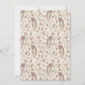 Invitation Feuillage d'automne de Boho | Mariage botanique (Dos)