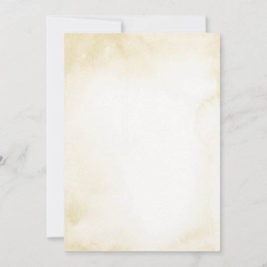 Invitation Feuillage d'automne et succulent | Aquarelle Tan (Dos)