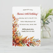 Invitation Feuillage d'automne modifiable (Debout devant)