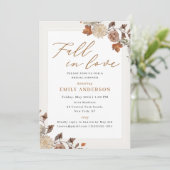 Invitation Feuillage d'automne rustique Chute en amour Fête d (Debout devant)