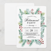 Invitation Feuillage de cadre de feuille d'hiver moderne (Devant / Derrière)