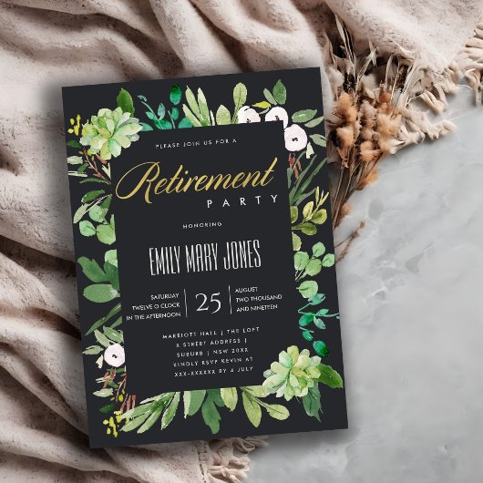 INVITATION FEUILLAGE DE EUCALYPTUS SUCCULENT A L'AQUARELLE RE