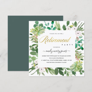 INVITATION FEUILLAGE DE EUCALYPTUS SUCCULENT AQUARELLE RETRAI