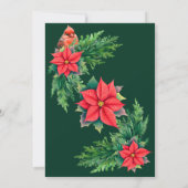 Invitation Feuillage de Fête Élégant pour la Fête de Noël (Dos)