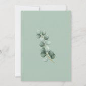 Invitation Feuillage de feuilles d'eucalyptus (Dos)