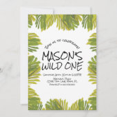 Invitation Feuillage de jungle simple dessiné à la main Fête (Devant)