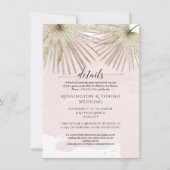 Invitation Feuillage de la jungle de palmiers aux détails boh (Devant)