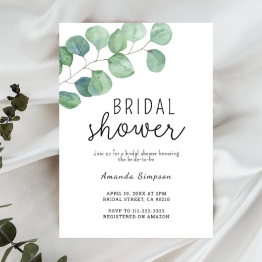 Invitation Feuillage de mariage Eucalyptus