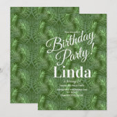 Invitation Feuillage de palmier à thème d'été Jungle (Devant / Derrière)