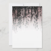 Invitation Feuillage de verdure Lumières roses Fête de mariag (Dos)