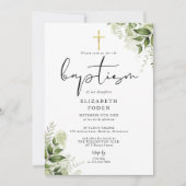 Invitation Feuillage de verdure rustique élégant monogramme b (Devant)