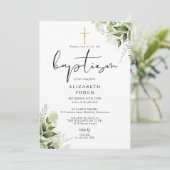 Invitation Feuillage de verdure rustique élégant monogramme b (Debout devant)
