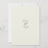 Invitation Feuillage de verdure rustique élégant monogramme b (Dos)
