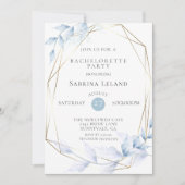 Invitation Feuillage délicat bleu pâle Lilac Dusty (Devant)