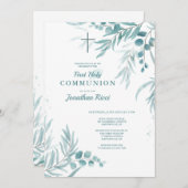 Invitation Feuillage d'eucalyptus (Devant / Derrière)