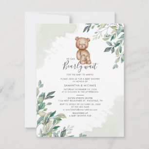 Invitation Feuillage d'eucalyptus Couples Baby Shower