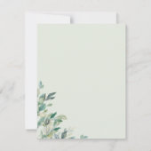Invitation Feuillage d'eucalyptus Couples Baby Shower (Dos)