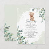 Invitation Feuillage d'eucalyptus Couples Baby Shower (Devant / Derrière)
