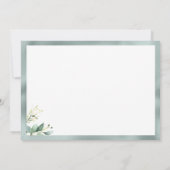 Invitation Feuillage d'eucalyptus rustique vert menthe RSVP (Dos)