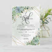 Invitation Feuillage d'eucalyptus succulent du printemps, nou (Debout devant)