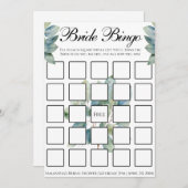 Invitation Feuillage d'eucalyptus vert élégante calligraphie (Devant / Derrière)