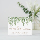 Invitation Feuillage d'eucalyptus Veux-tu nous marier célébra (Debout devant)