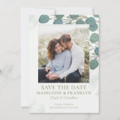 Invitation Feuillage élégant d'eucalyptus à l'aquarelle Invi (Devant)