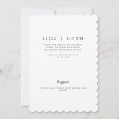 Invitation Feuillage et Fête des mariées de photo florale Sca (Dos)