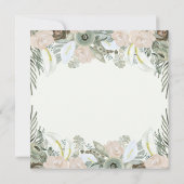 Invitation Feuillage et floral | Mariage vert clair (Dos)