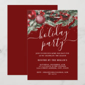 Invitation Feuillage festif de Noël (Devant / Derrière)