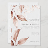 Invitation Feuillage feuilleté, en terre cuite moderne (Devant)