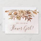 Invitation Feuillage Floral d'Automne Seras-Tu Ma Demoiselle (Devant)