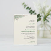 Invitation Feuillage (Fond beige) 4,25x5,5 (Debout devant)
