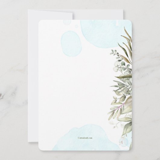 Invitation Feuillage gracieux (Dos)